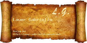 Lauer Gabriella névjegykártya