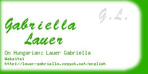 gabriella lauer business card